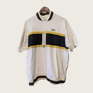 SATURDAYS NYC - Striped Andre polo shirt - Sz L